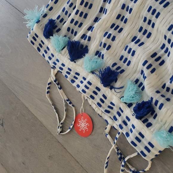 TESSORA Rowan Tiered-Print Pompom Dress XS NWT - Picture 3 of 10